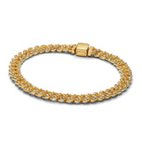 Shannelise | Růžový Kubánský Náramek 18k Zlato