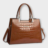 Gianna Boutique - Lesklá Krokodýlí Vzorová Kabelka