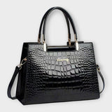 Gianna Boutique - Lesklá Krokodýlí Vzorová Kabelka