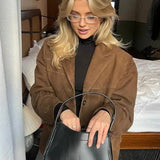 FIORA - Semišový blazer