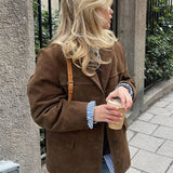 FIORA - Semišový blazer