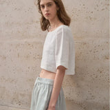 Boxy len crop top