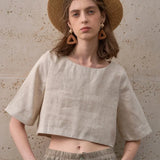 Boxy len crop top