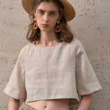 Boxy len crop top