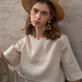 Boxy len crop top