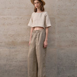 Boxy len crop top