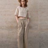 Boxy len crop top