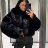 Jenna Syntetický Kožešinový Kabát