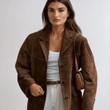 FIORA - Semišový blazer