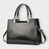 Gianna Boutique - Lesklá Krokodýlí Vzorová Kabelka