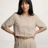 Boxy len crop top