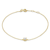 Dalynette | Náramek zdobený Moissanitem ve 14k zlatě