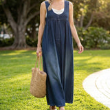 Karen | Maxi šaty z jemného a praného vintage denimu