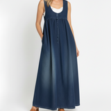 Karen | Maxi šaty z jemného a praného vintage denimu