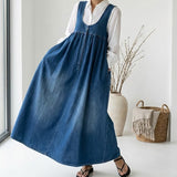 Karen | Maxi šaty z jemného a praného vintage denimu
