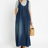 Karen | Maxi šaty z jemného a praného vintage denimu